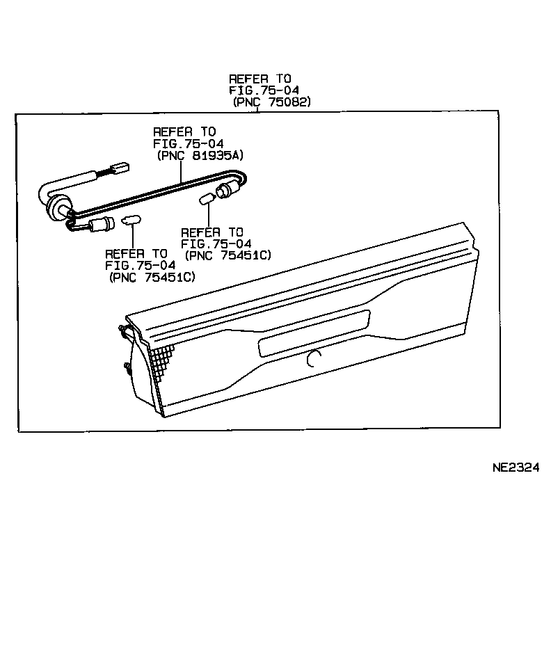 81670-20180 LAMP ASSY, BACK-UP, RH product image