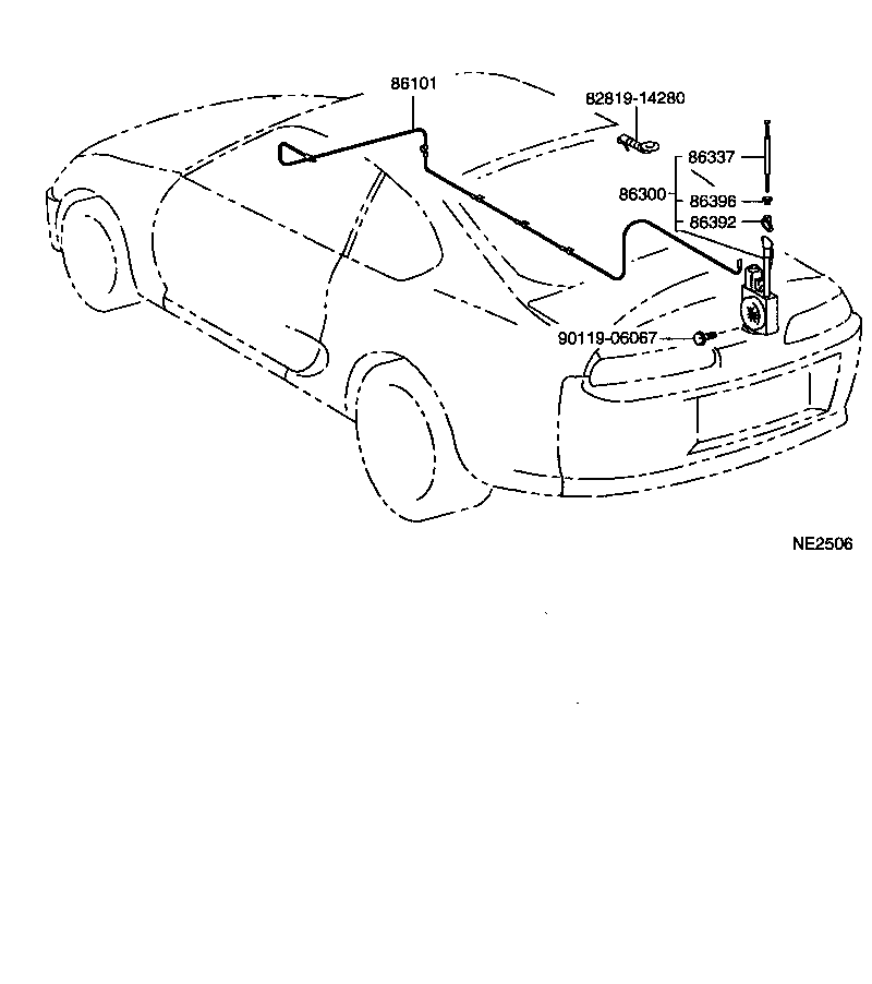 86101-14530 CORD SUB-ASSY, ANTENNA product image