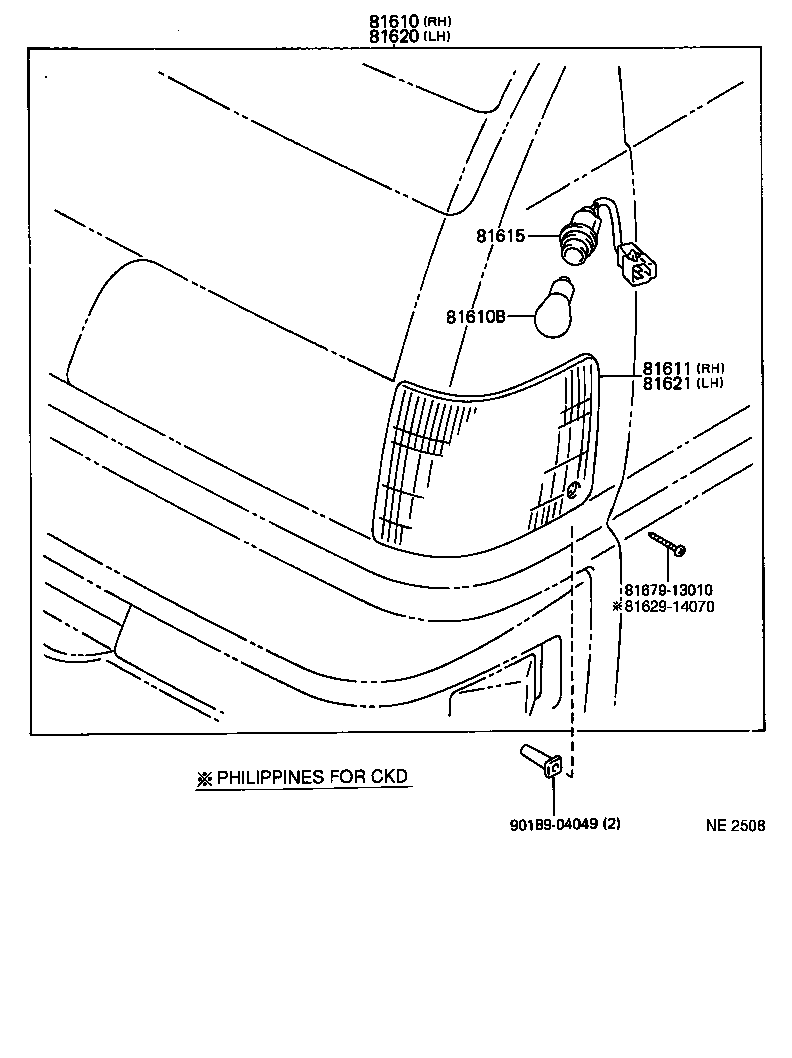 81615-27010 SOCKET AND WIRE, CLEARANCE LAMP product image