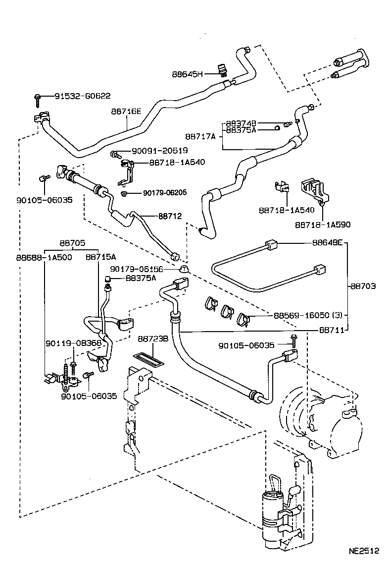 88706-12300 PIPE SUB-ASSY, LIQUID product image