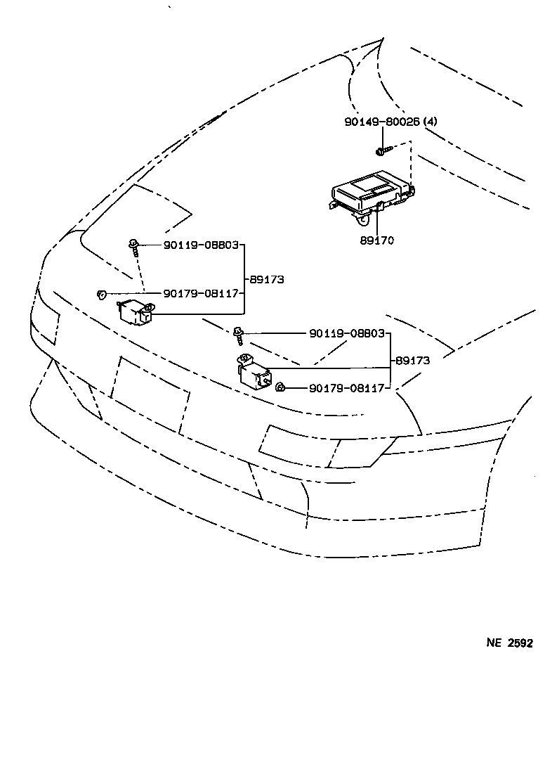 89170-17030 SENSOR ASSY, AIR BAG product image