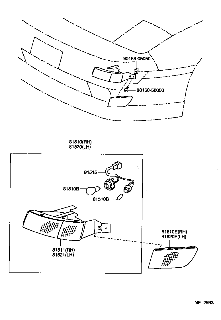 81510-80076 LAMP ASSY, FRONT TURN SIGNAL, RH product image