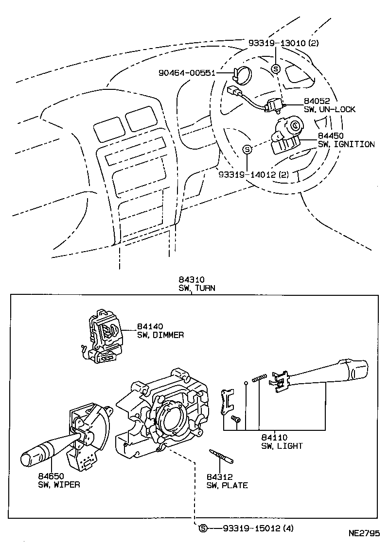 84820-10080 MASTER SWITCH ASSY, POWER WINDOW REGULATOR product image