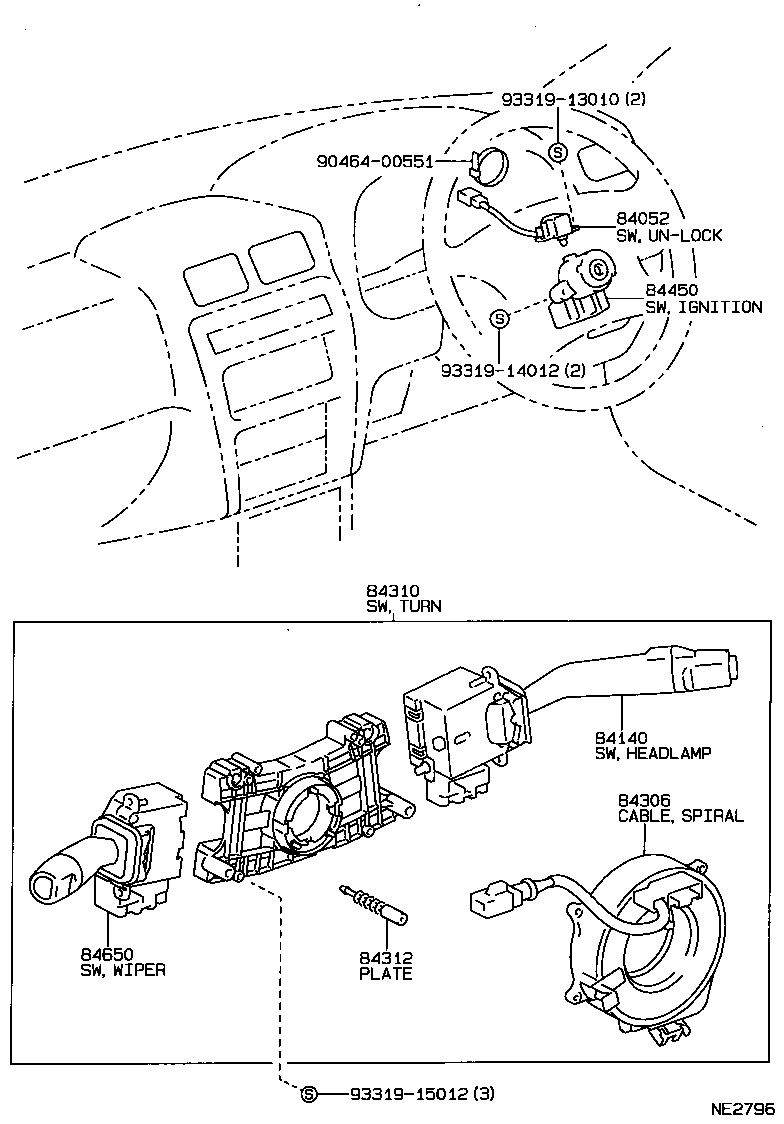 84820-10080 MASTER SWITCH ASSY, POWER WINDOW REGULATOR product image