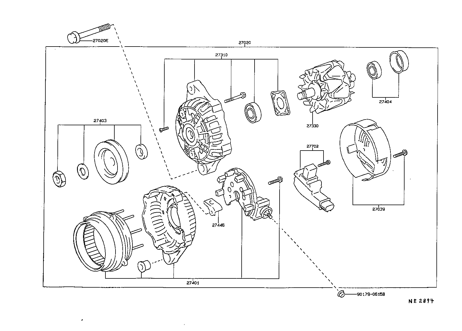 27039-02020 COVER, ALTERNATOR REAR END product image