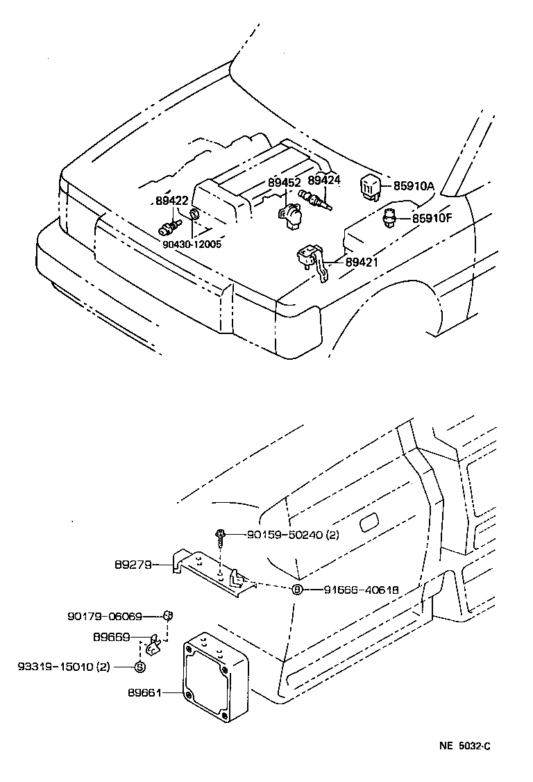 89426-30040 BRACKET, VACUUM SENSOR product image