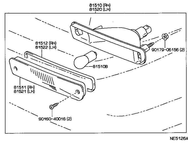 81510-80059 LAMP ASSY, FRONT TURN SIGNAL, RH product image