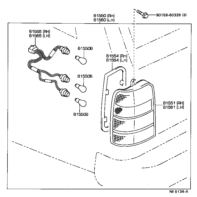 81554-95503 GASKET, REAR COMBINATION LAMP BODY, RH product image