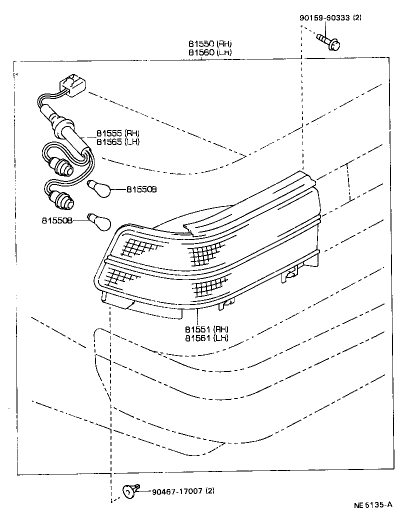 81554-95503 GASKET, REAR COMBINATION LAMP BODY, RH product image