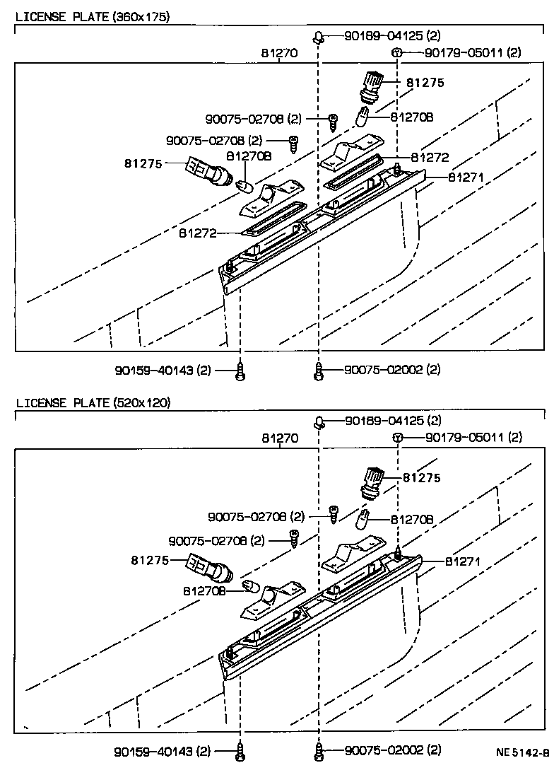 81275-20470 SOCKET AND WIRE, LICENSE PLATE LAMP product image