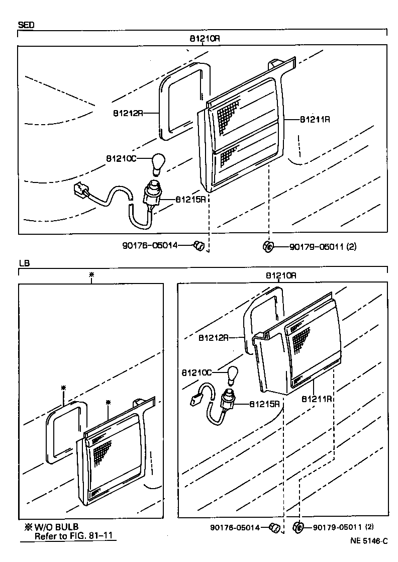 81215-20060 SOCKET & WIRE, REAR FOG LAMP product image