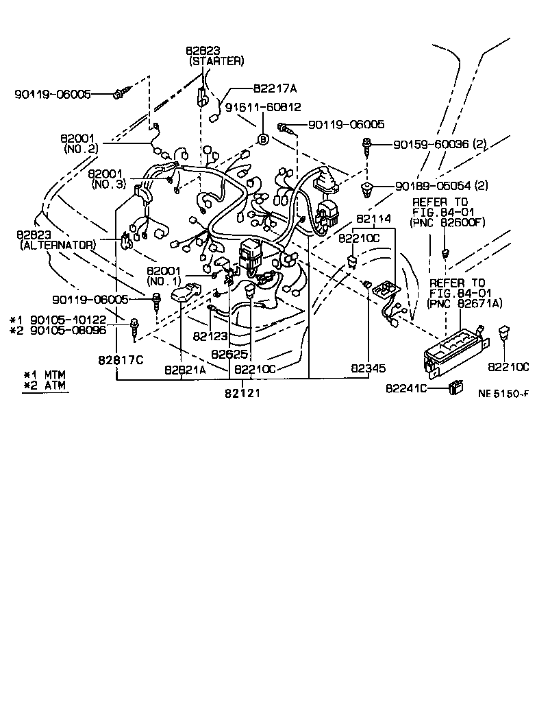 82122-20170 WIRE, ENGINE, NO.2 product image