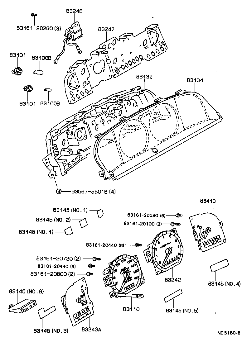 83132-2H130 CASE, COMBINATION METER product image