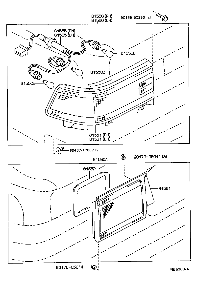 81554-95503 GASKET, REAR COMBINATION LAMP BODY, RH product image