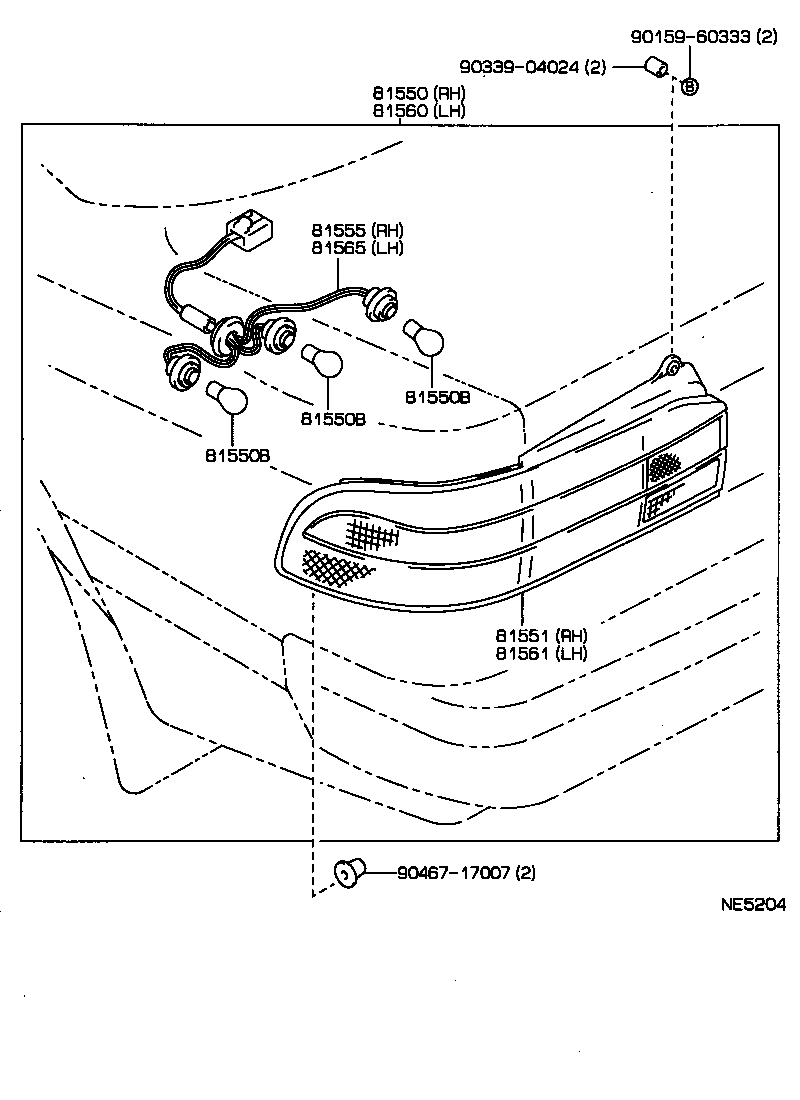 81551-2B021 LENS, REAR COMBINATION LAMP, RH product image