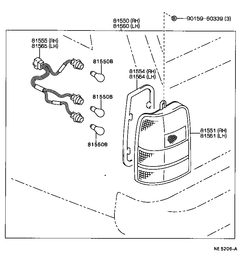 81551-2B021 LENS, REAR COMBINATION LAMP, RH product image