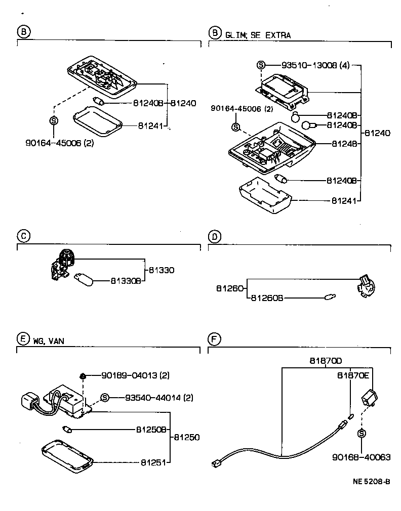81240-22040-06 LAMP ASSY, ROOM, NO.1 product image