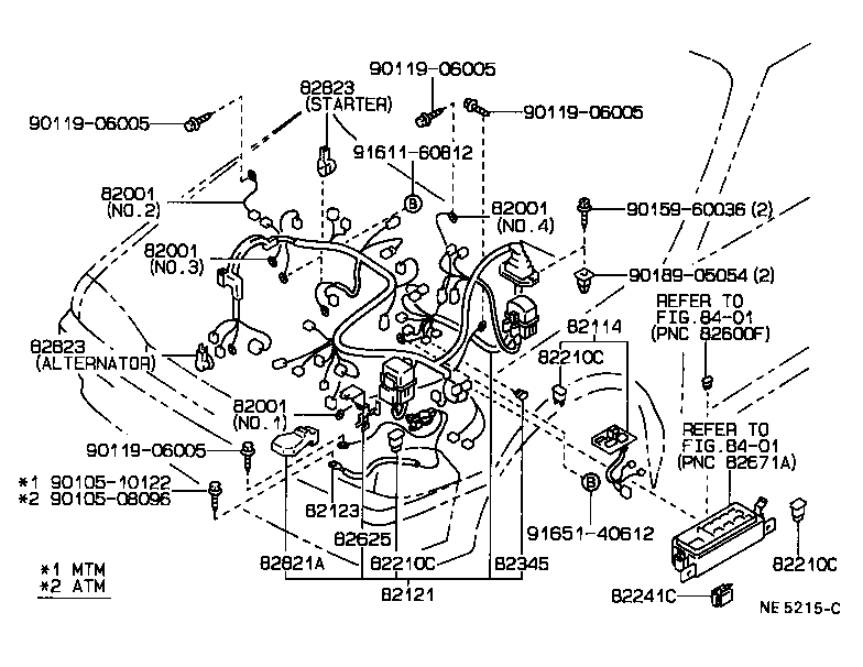 82122-20190 WIRE, ENGINE, NO.2 product image