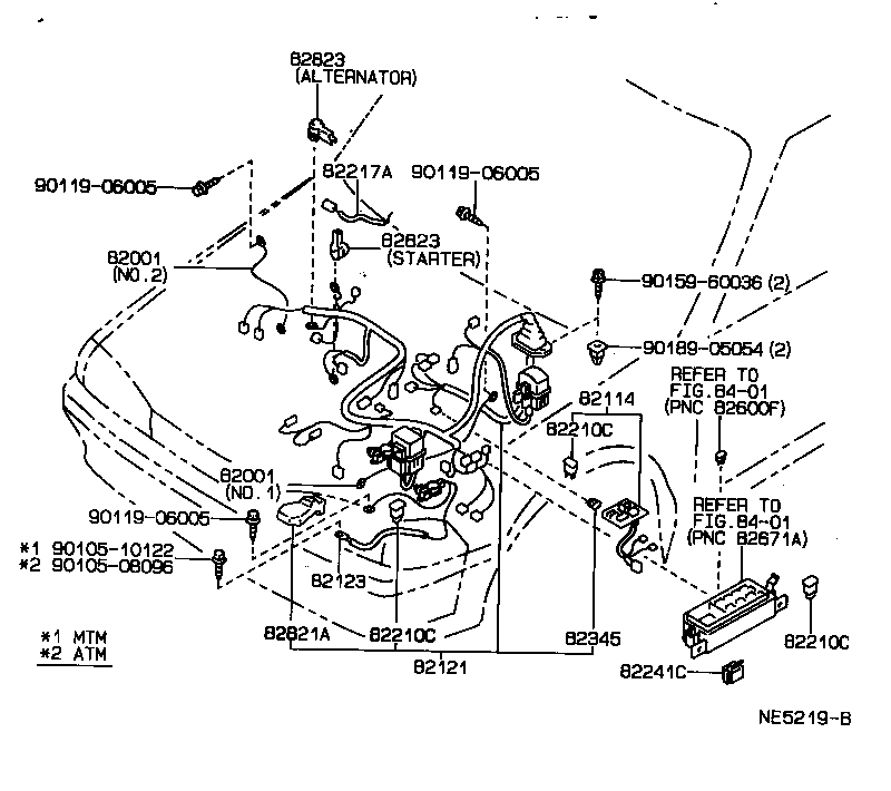 82122-20190 WIRE, ENGINE, NO.2 product image