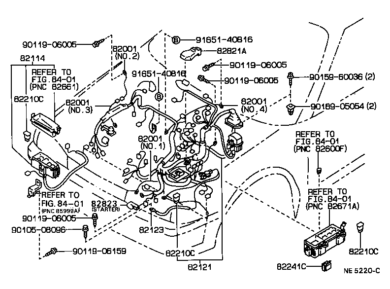 82122-20190 WIRE, ENGINE, NO.2 product image
