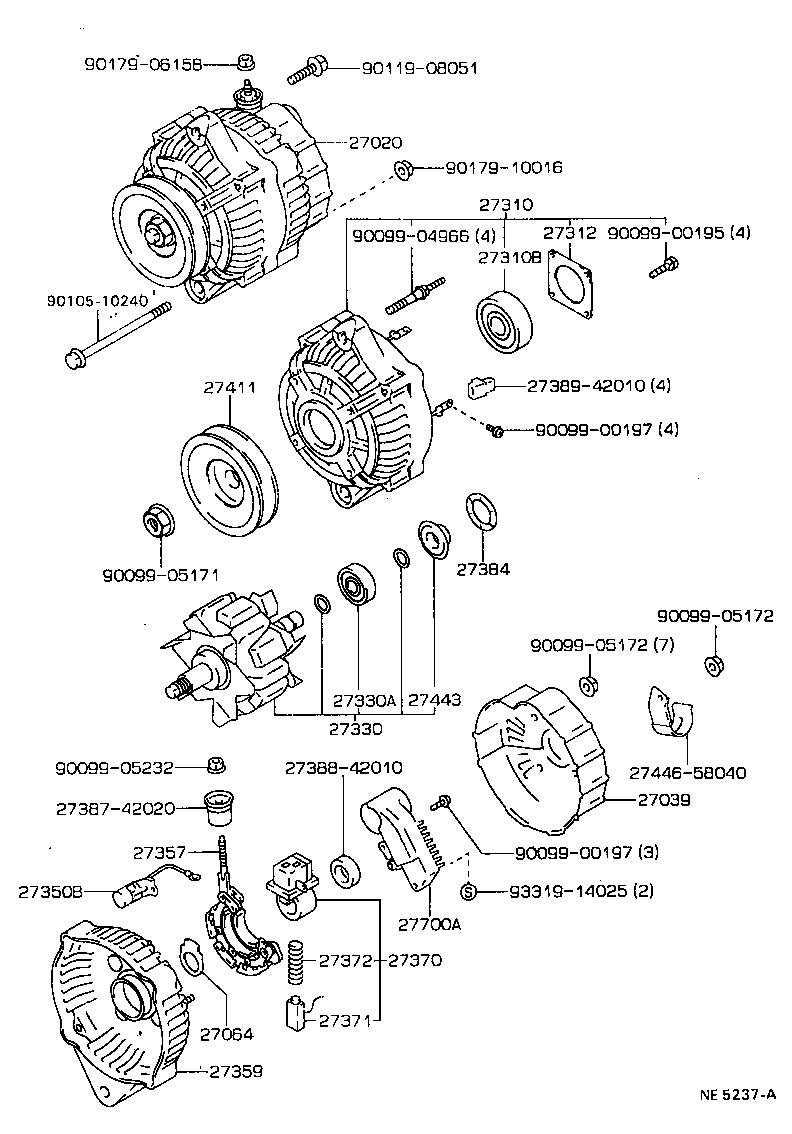 27060-58250 ALTERNATOR ASSY product image