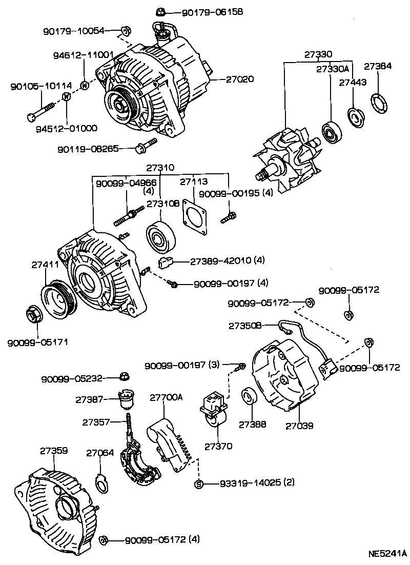 27060-34040 ALTERNATOR ASSY product image