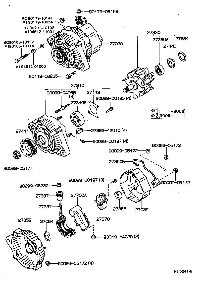 27060-72290 ALTERNATOR ASSY product image
