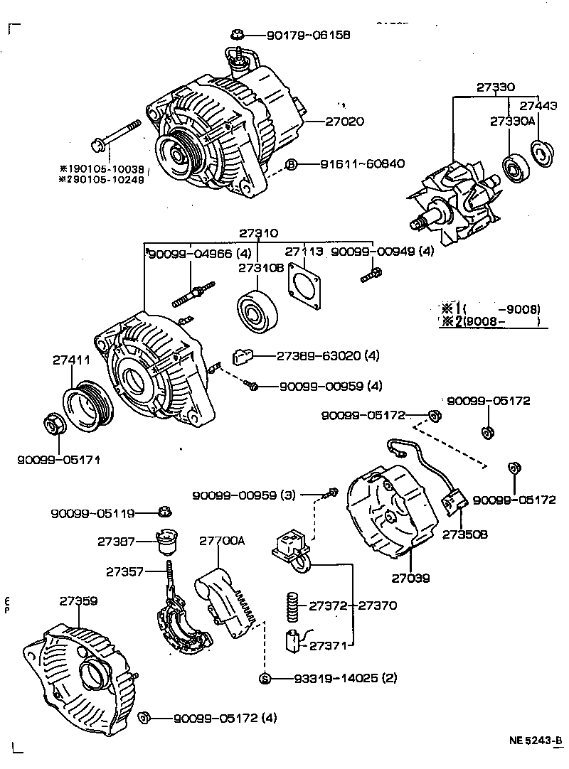 27060-54020 ALTERNATOR ASSY product image