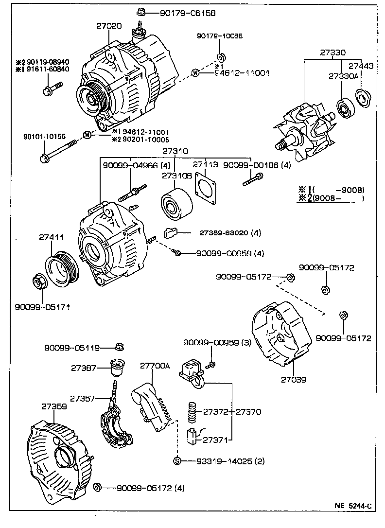 27060-54020 ALTERNATOR ASSY product image
