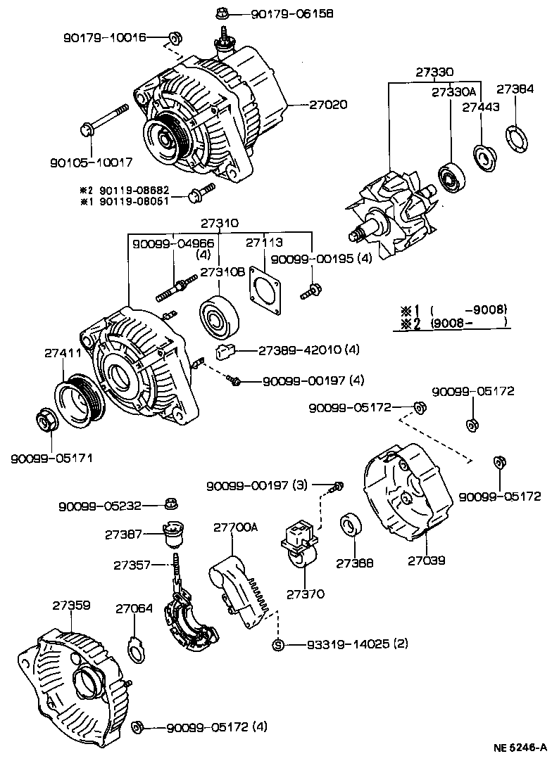 27060-34040 ALTERNATOR ASSY product image