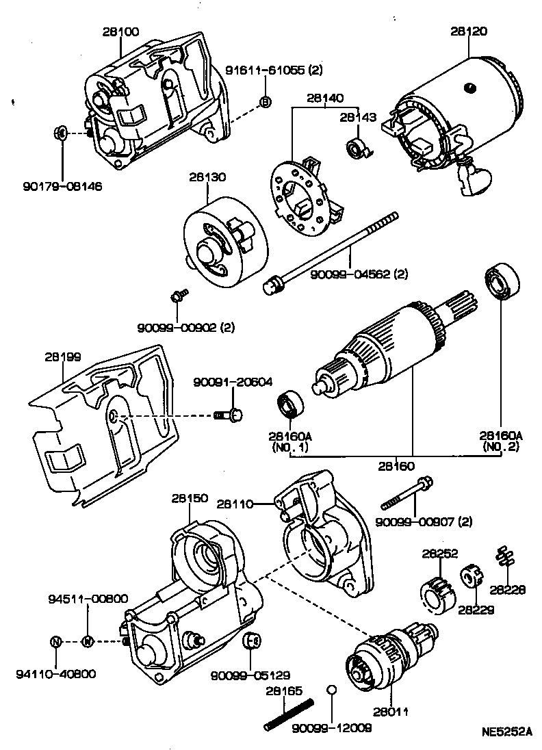 28130-74040 FRAME ASSY, STARTER COMMUTATOR END product image