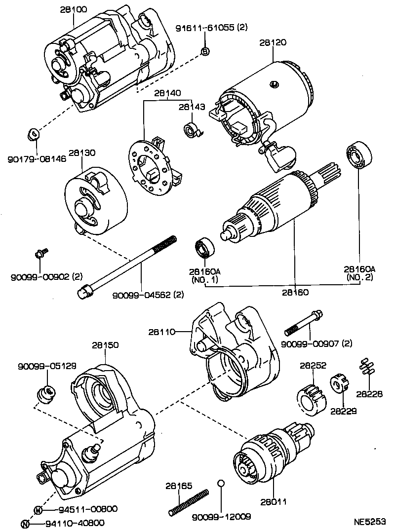 28130-74040 FRAME ASSY, STARTER COMMUTATOR END product image