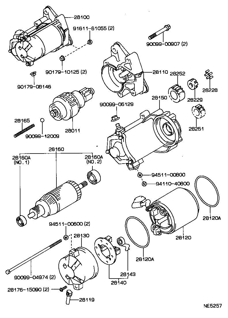 28130-74040 FRAME ASSY, STARTER COMMUTATOR END product image