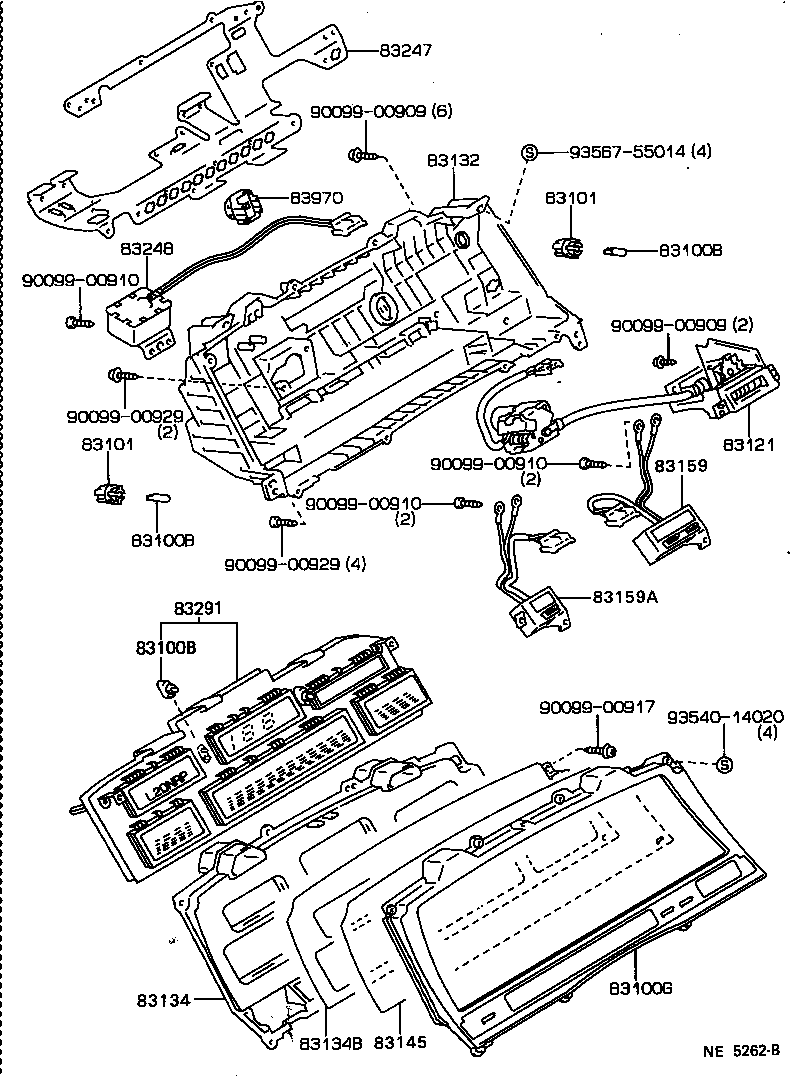 83132-2A780 CASE, COMBINATION METER product image
