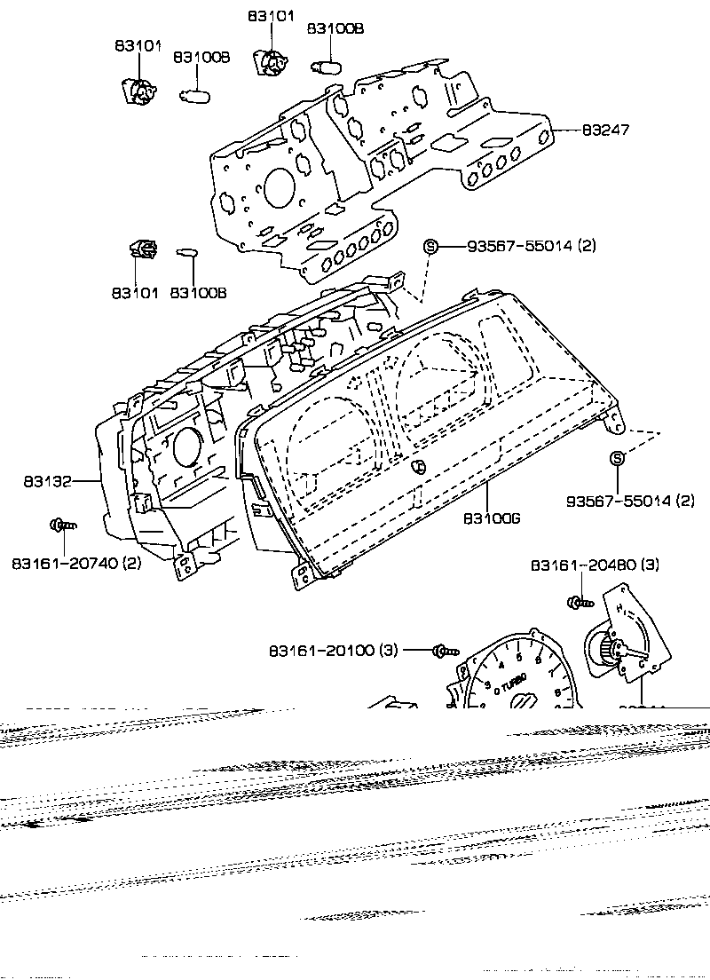 83132-2A660 CASE, COMBINATION METER product image