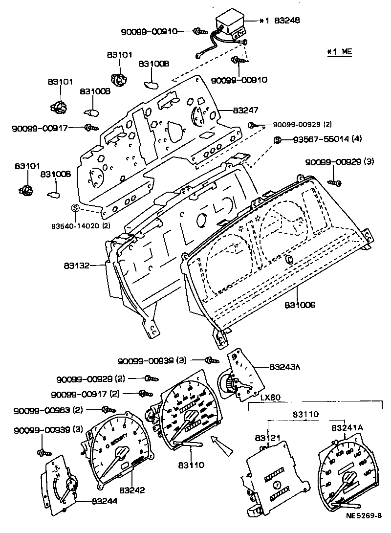 83132-2A660 CASE, COMBINATION METER product image