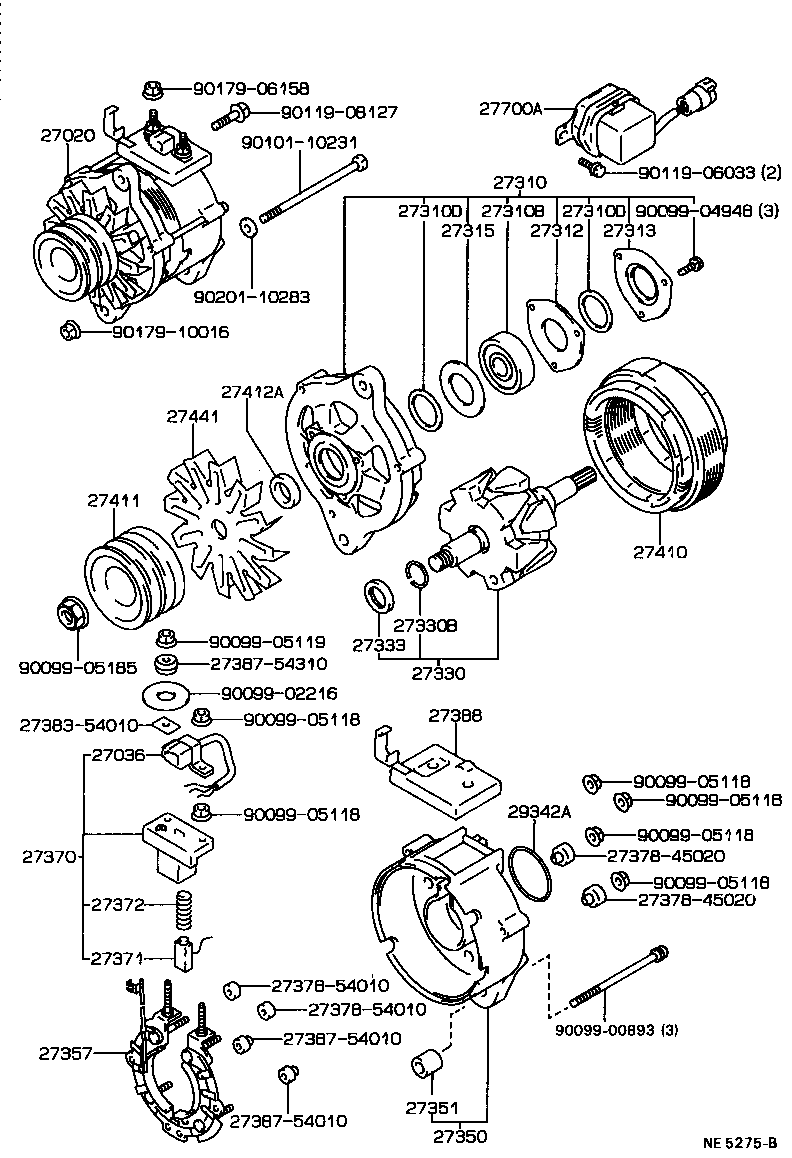 27060-04010 ALTERNATOR ASSY product image