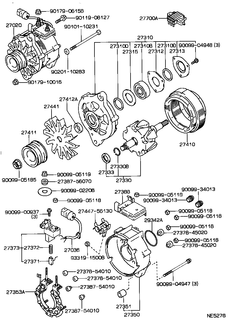 27060-04010 ALTERNATOR ASSY product image