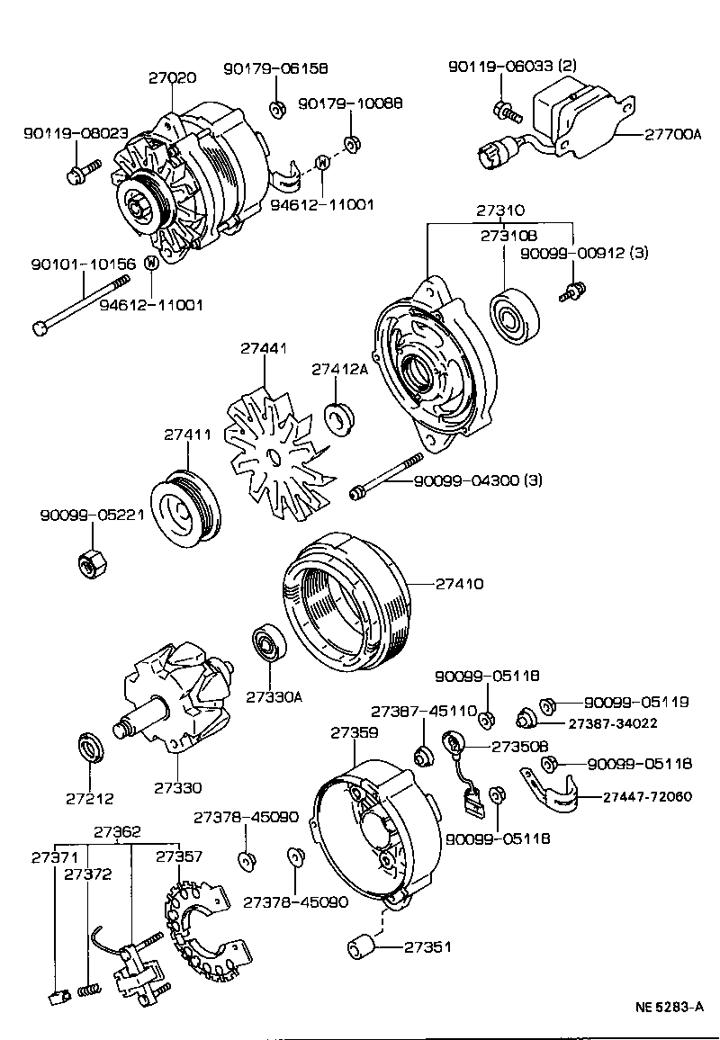 27060-04010 ALTERNATOR ASSY product image