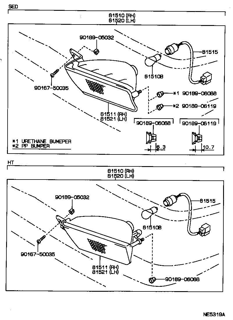 81520-80079 LAMP ASSY, FRONT TURN SIGNAL, LH product image
