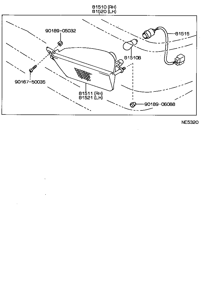81520-23030 LAMP ASSY, FRONT TURN SIGNAL, LH product image