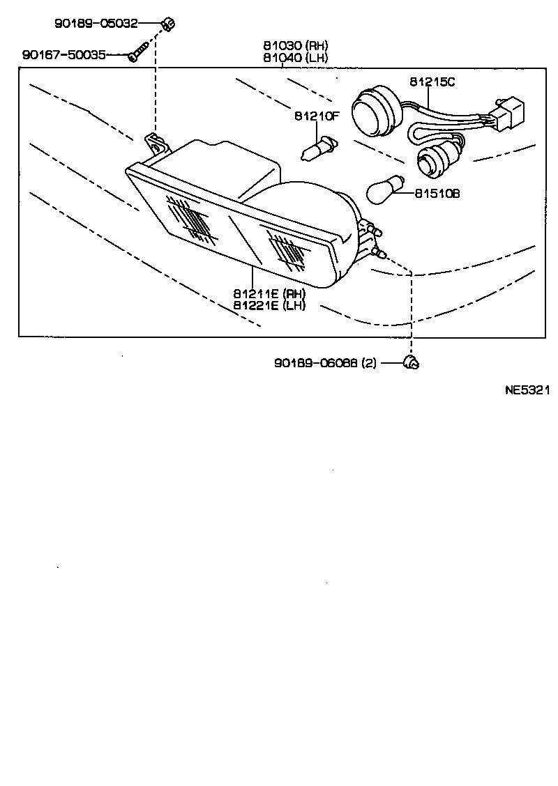 81520-23050 LAMP ASSY, FRONT TURN SIGNAL, LH product image