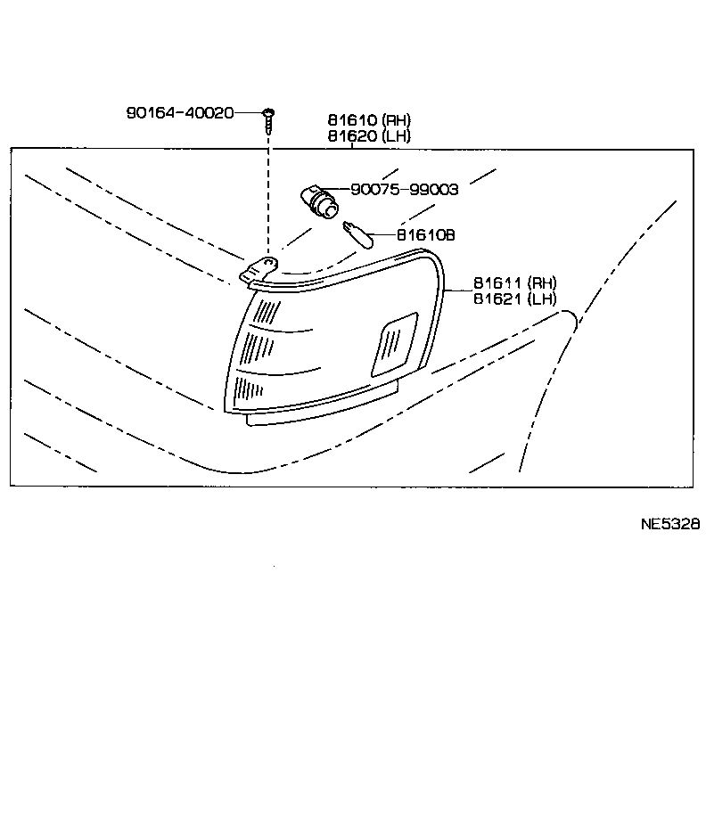 81610-22220 LAMP ASSY, PARKING & CLEARANCE, RH product image