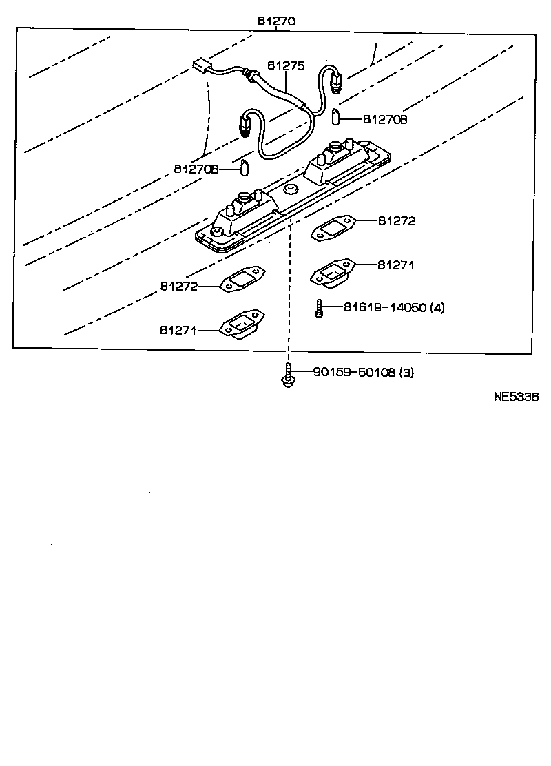 81275-23110 SOCKET AND WIRE, LICENSE PLATE LAMP product image