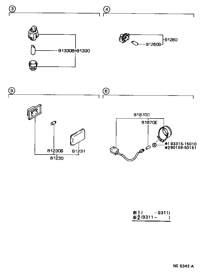 81870-22030 LAMP ASSY, KEY CYLINDER product image