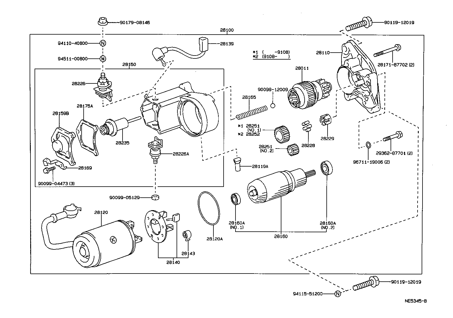 Toyota 28140-64040 HOLDER ASSY, STARTER BRUSH