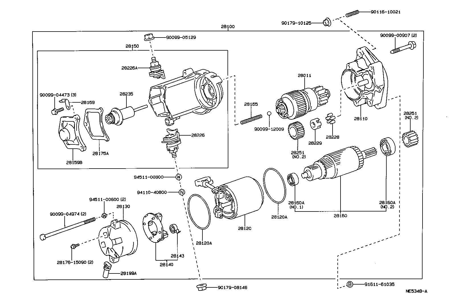 Toyota 28140-08010 HOLDER ASSY, STARTER BRUSH