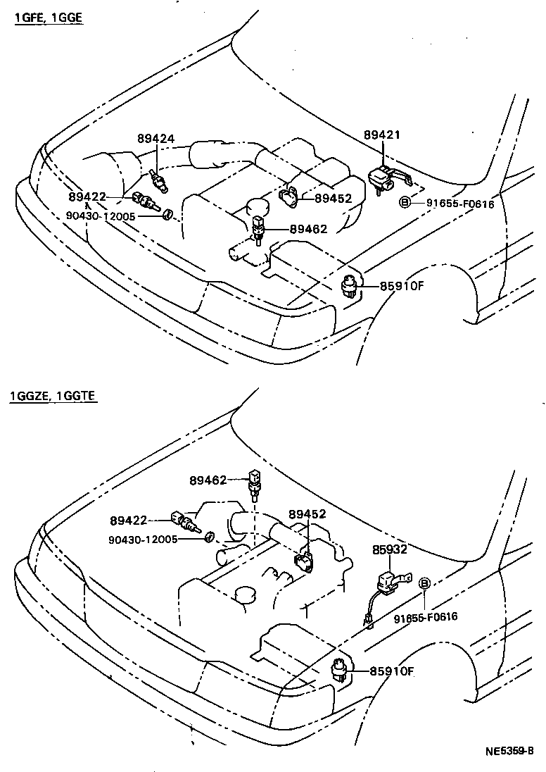 89420-22110 SENSOR ASSY, VACUUM (FOR E.F.I.) product image