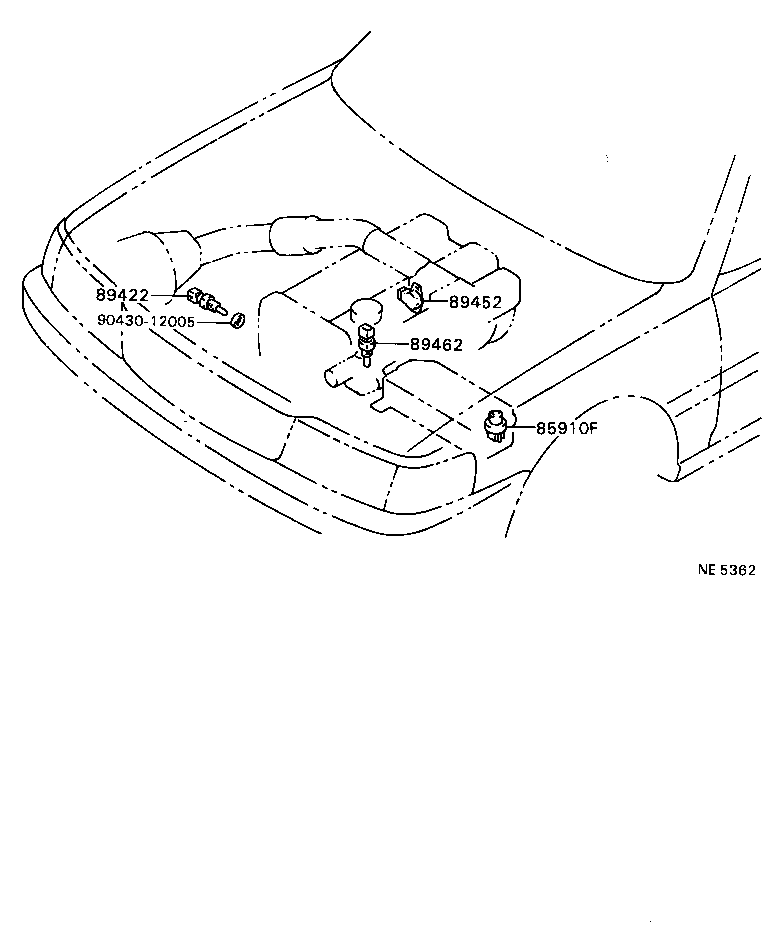 89667-22100 BRACKET, ENGINE CONTROL COMPUTER product image