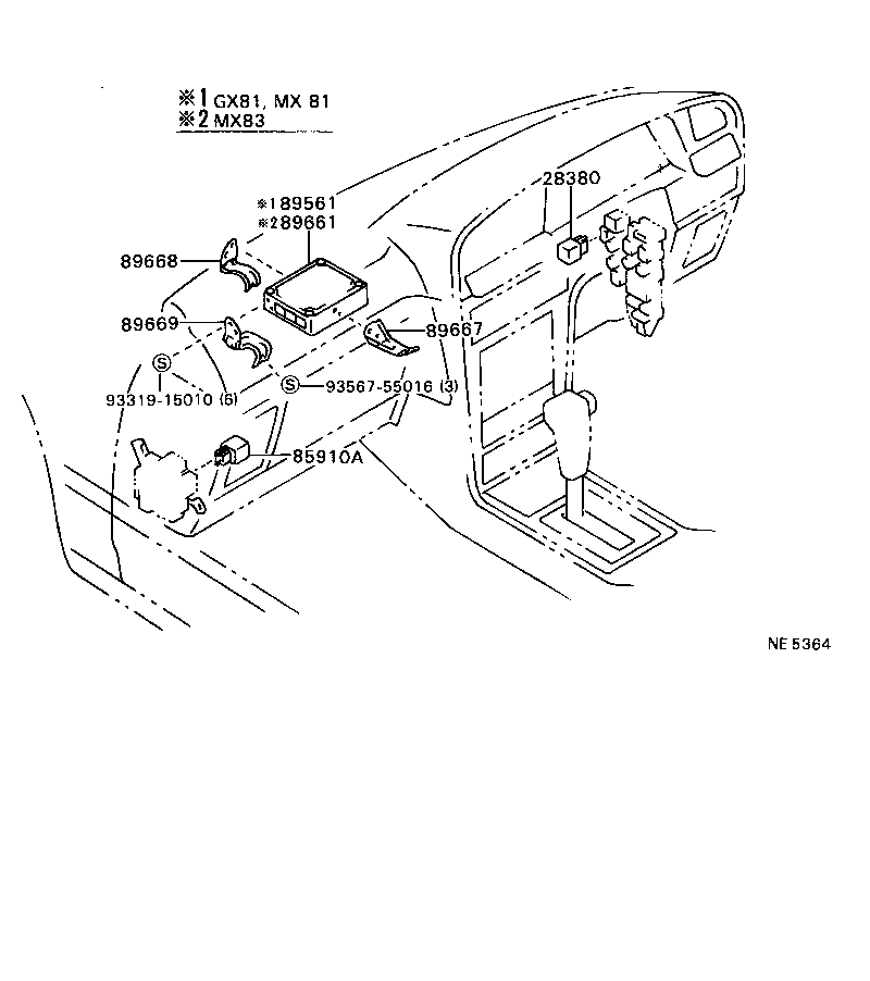 89667-22100 BRACKET, ENGINE CONTROL COMPUTER product image